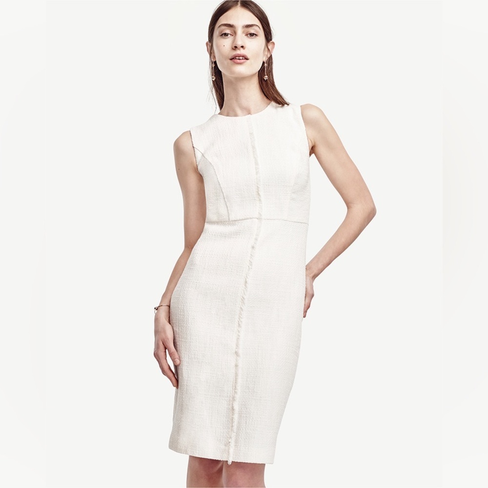 🤍 Ann Taylor White Sleeveless Sheath Dress | New With Tags